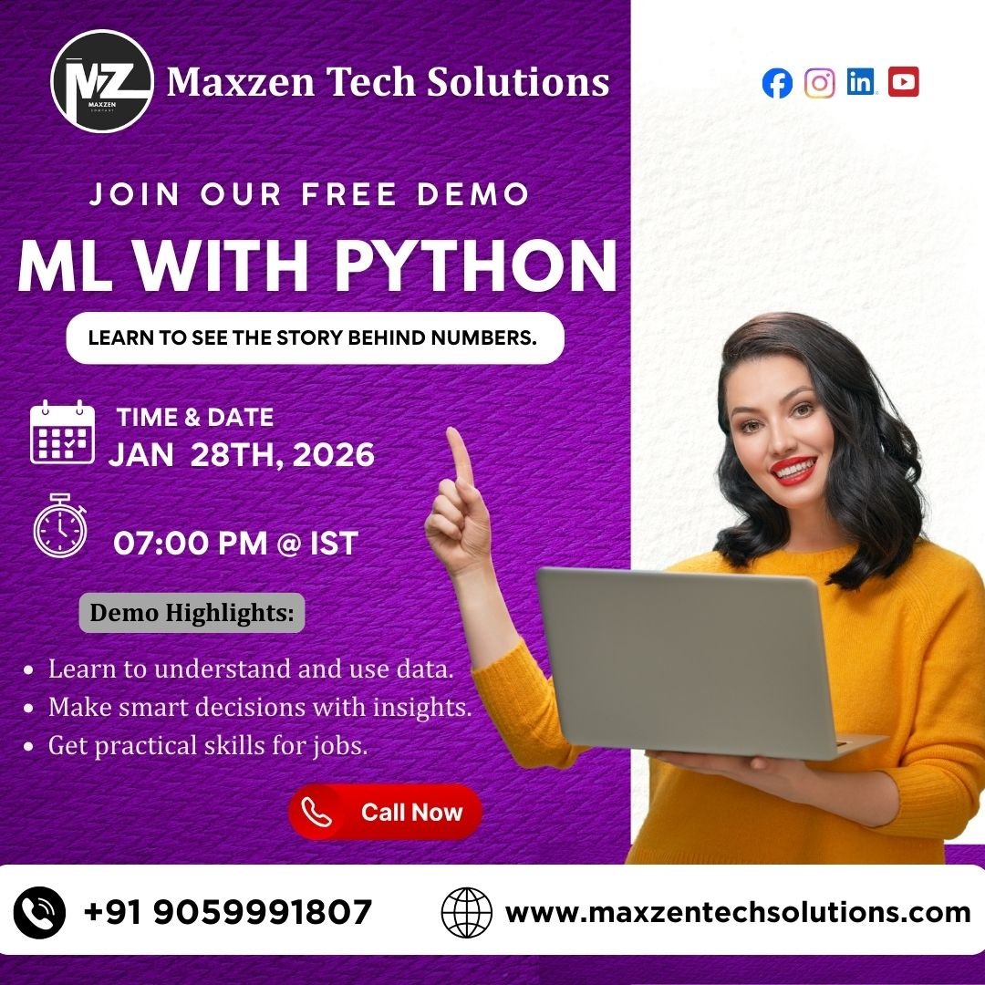 Best ML with Python training in Hyderabad 5th batch from Dec